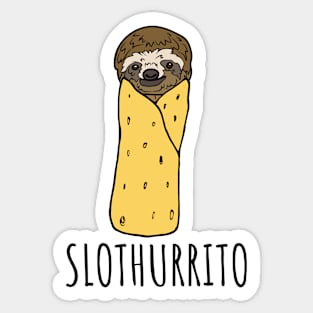 Slothurrito Funny Burrito Sloth Sticker